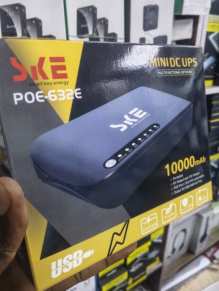 SKE smart key energy mini DC ups power bank for routers